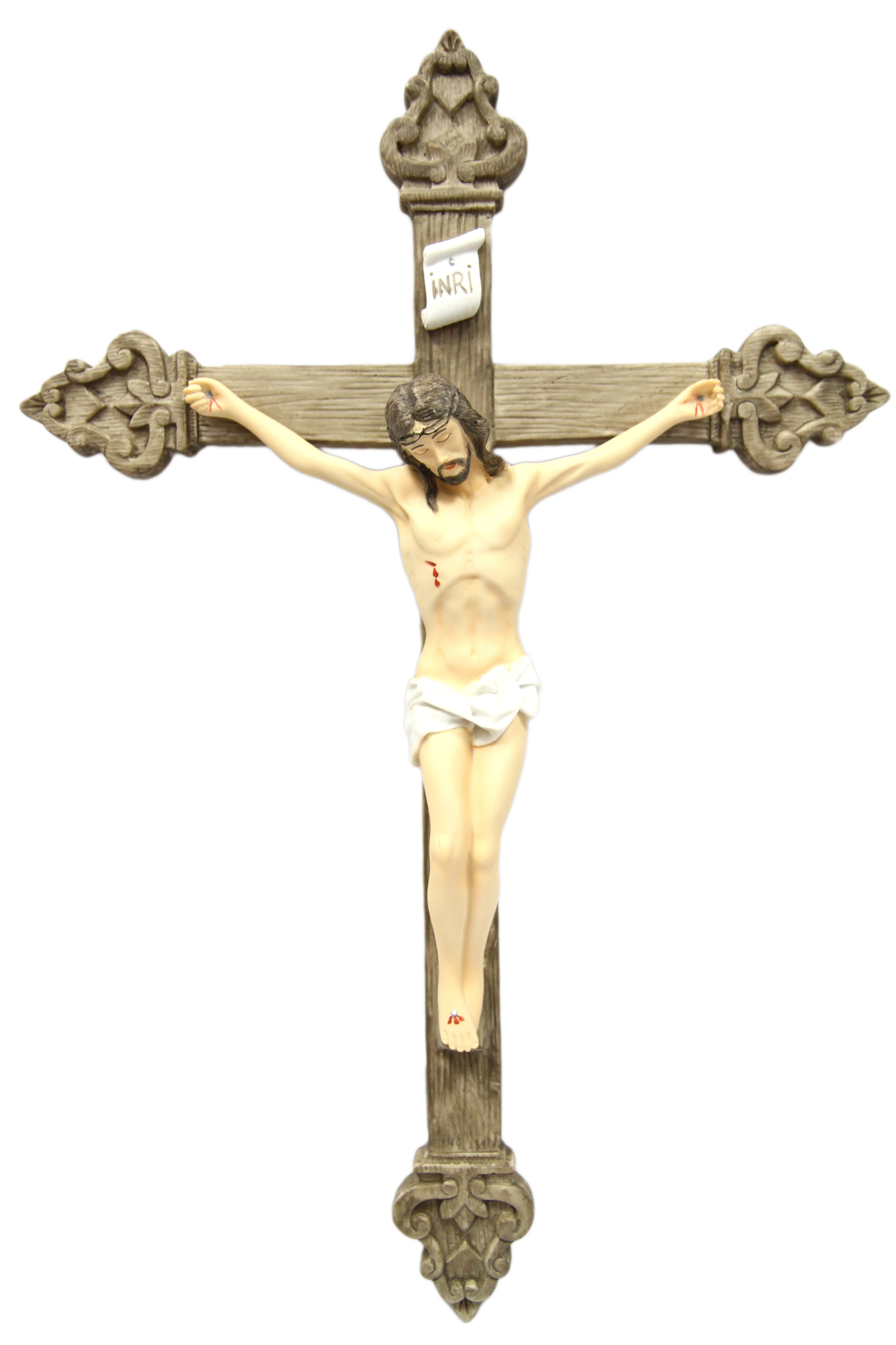 23 Inch Wall Hanging Crucifix Crucifixion Cross Jesus Statue Catholic Religious Vittoria Collection Made in Italy