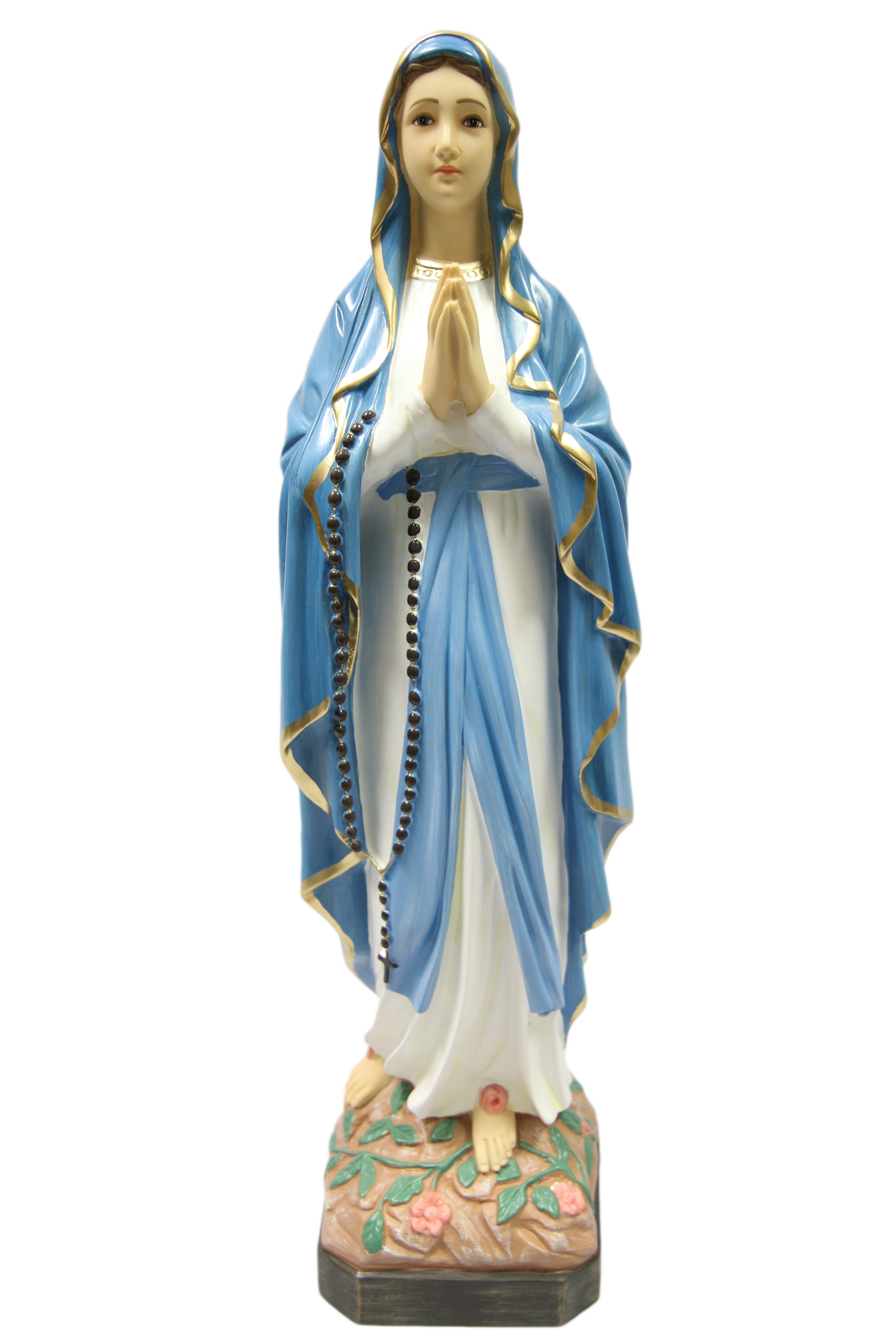 25 Inch Our Lady of Lourdes Catholic Statue Religious Sculpture Made in Italy