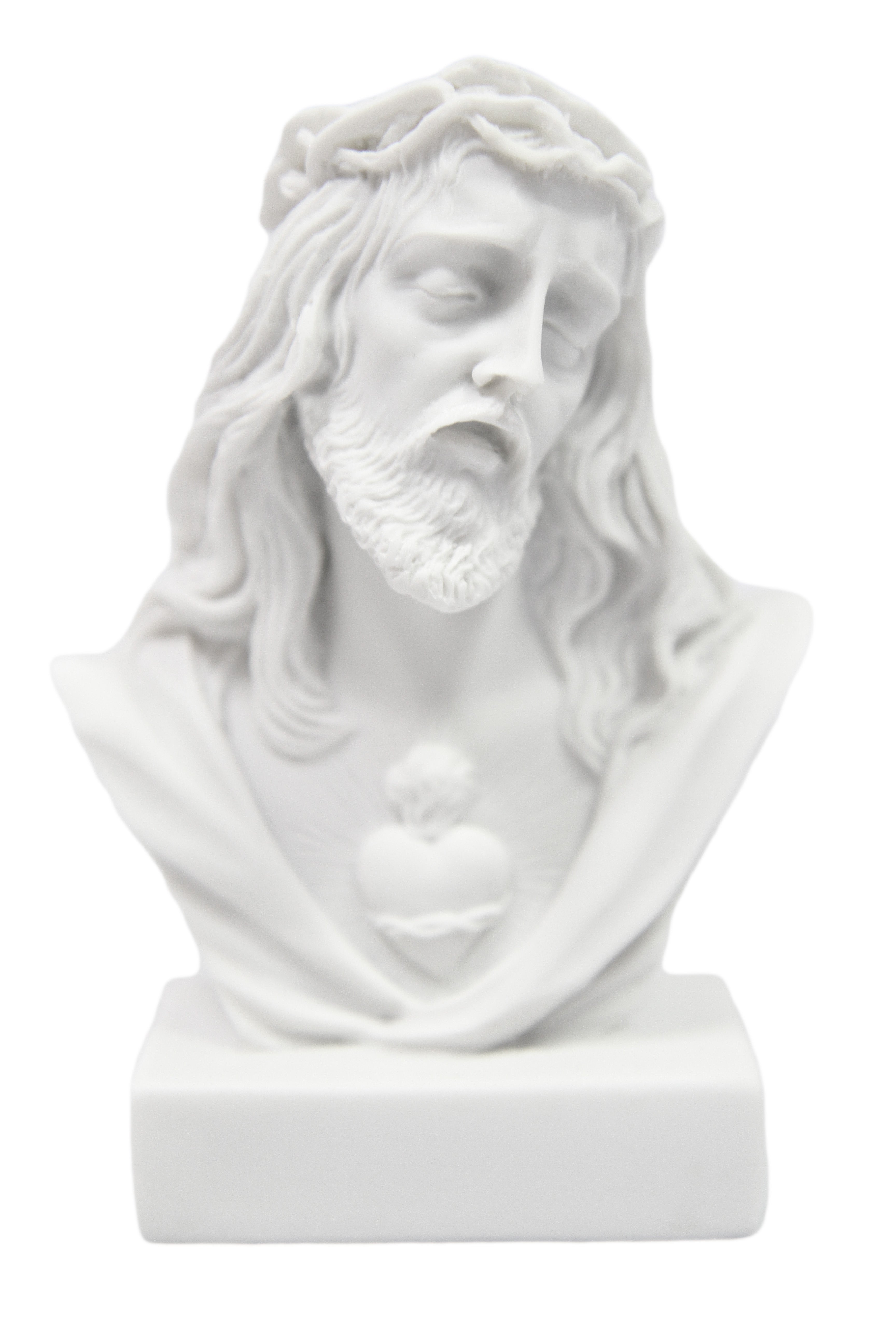 5 Inch Sacred Heart of Jesus Bust Statue Vittoria Collection Made in Italy