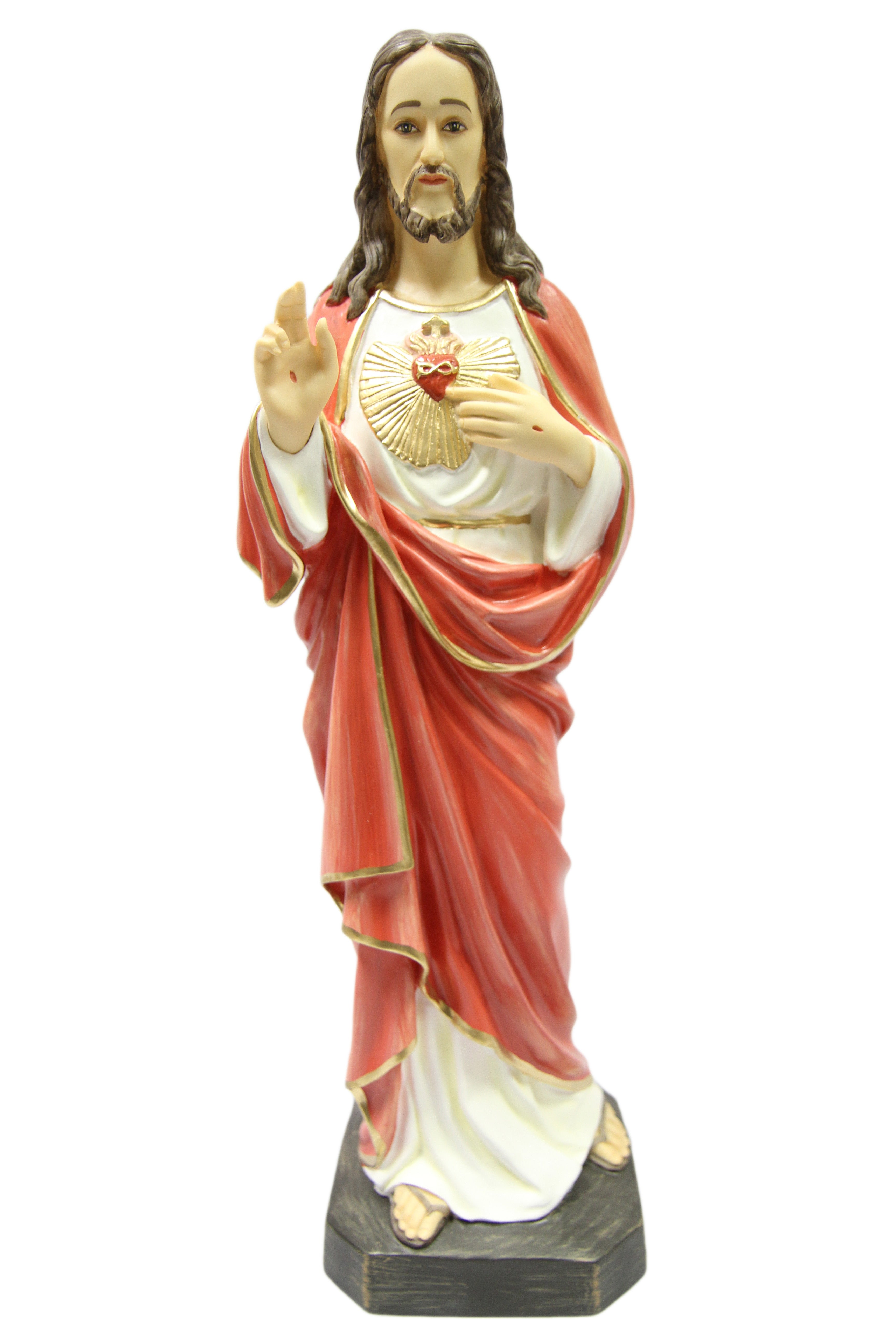 20 Inch Sacred Heart of Jesus Catholic Statue Sculpture Vittoria Collection Made in Italy