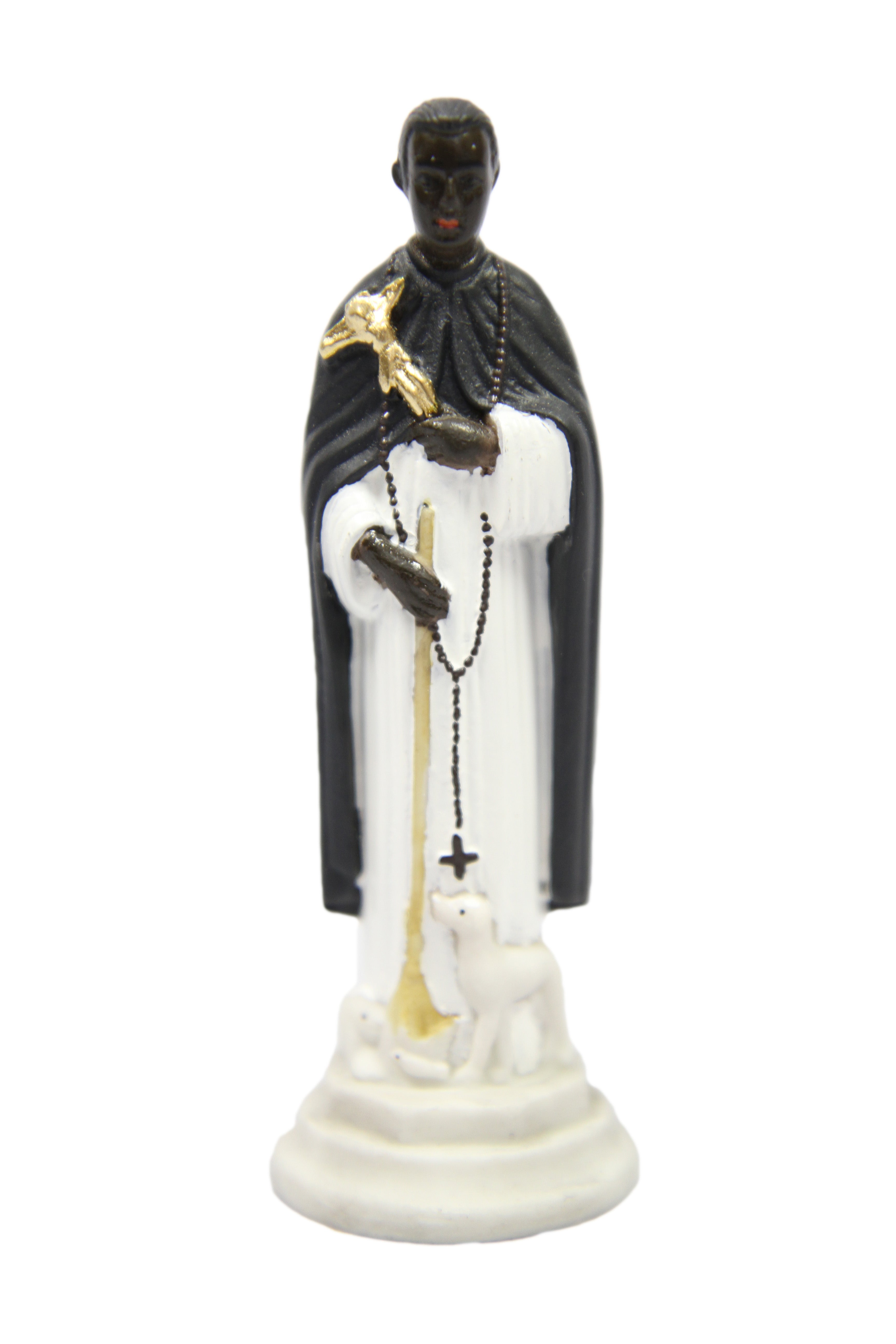 4.25 Inch Saint St Martin De Porres Statue Sculpture Vittoria Collection Made in Italy