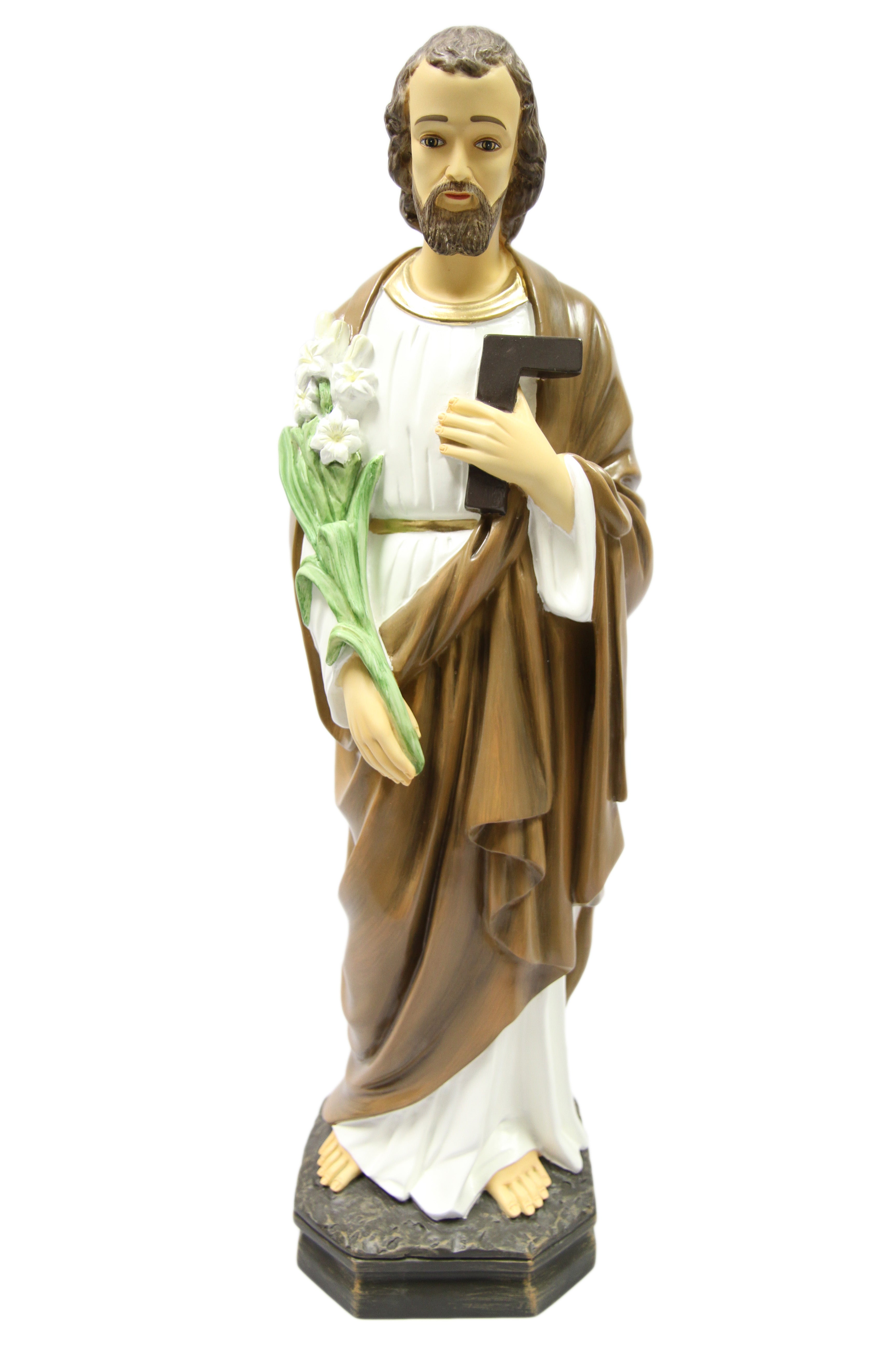 24 Inch Saint St Joseph the Worker Catholic Statue Sculpture Vittoria Collection Made in Italy
