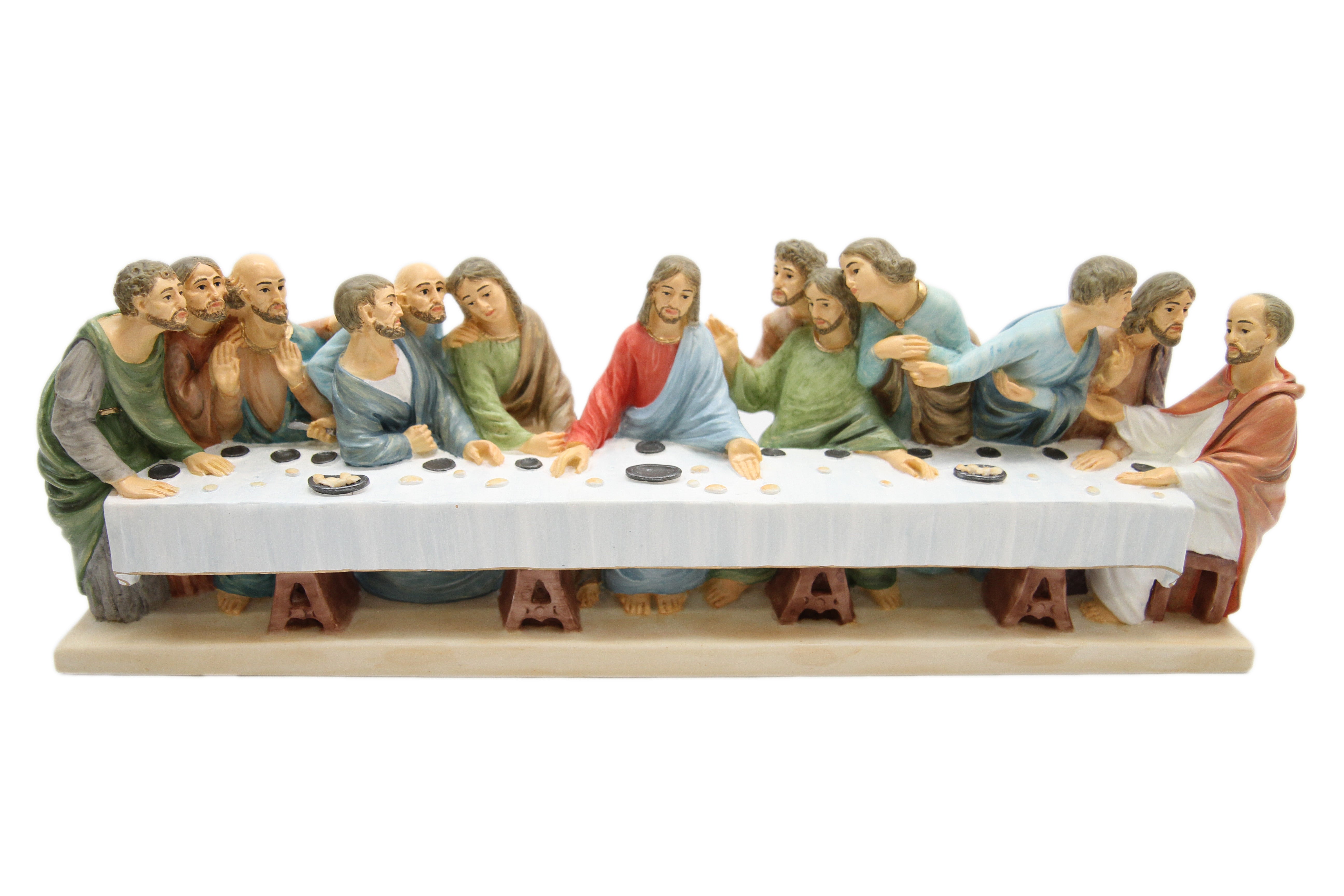 17" The Last Supper Statue Catholic Religious Sculpture Vittoria Collection Hand Painted