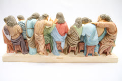 24.5" The Last Supper Statue Catholic Religious Sculpture Hand Painted