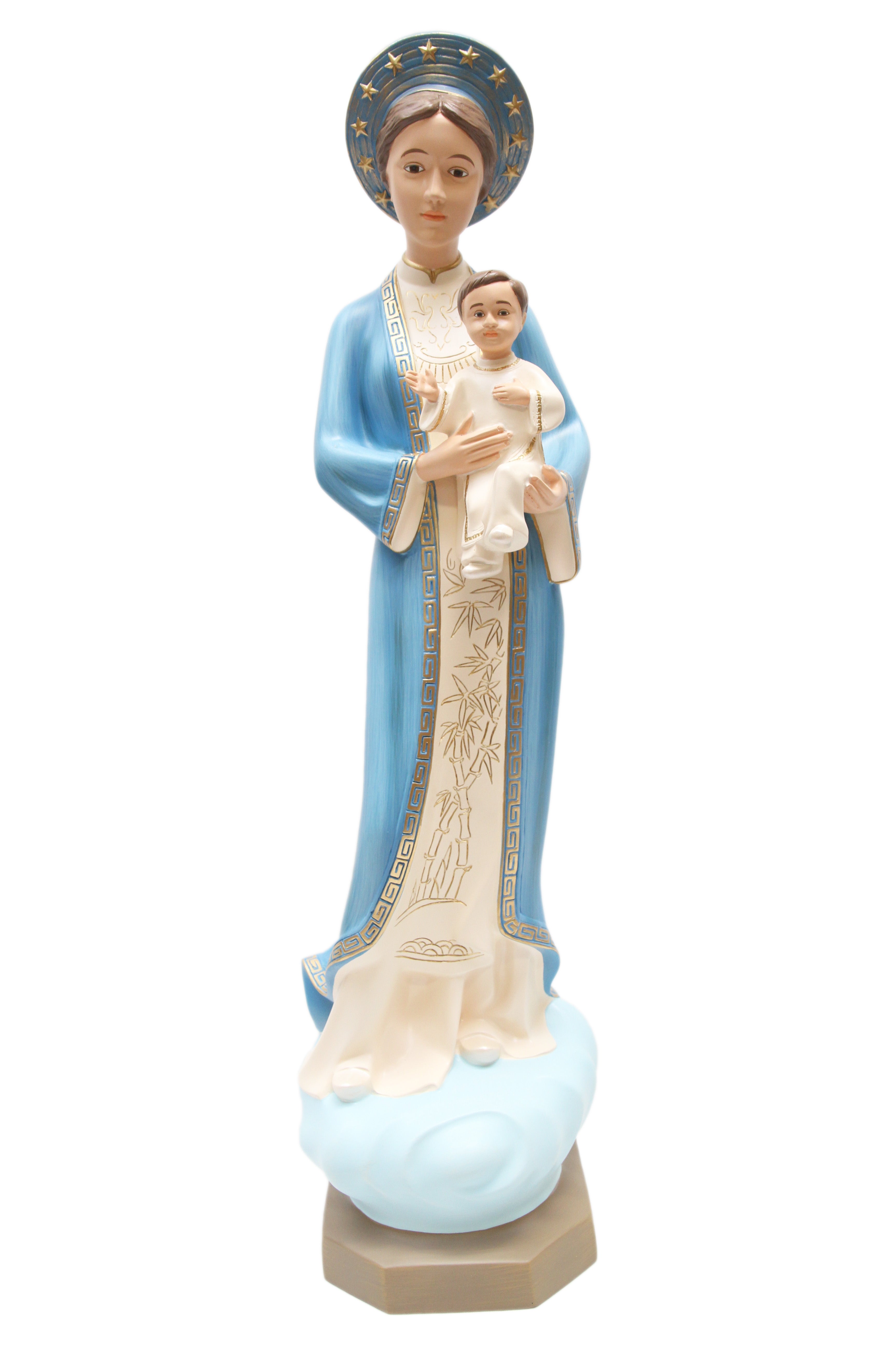 26" Our Lady of La Vang Virgin Mary Blessed Mother Religious Statue Figurine