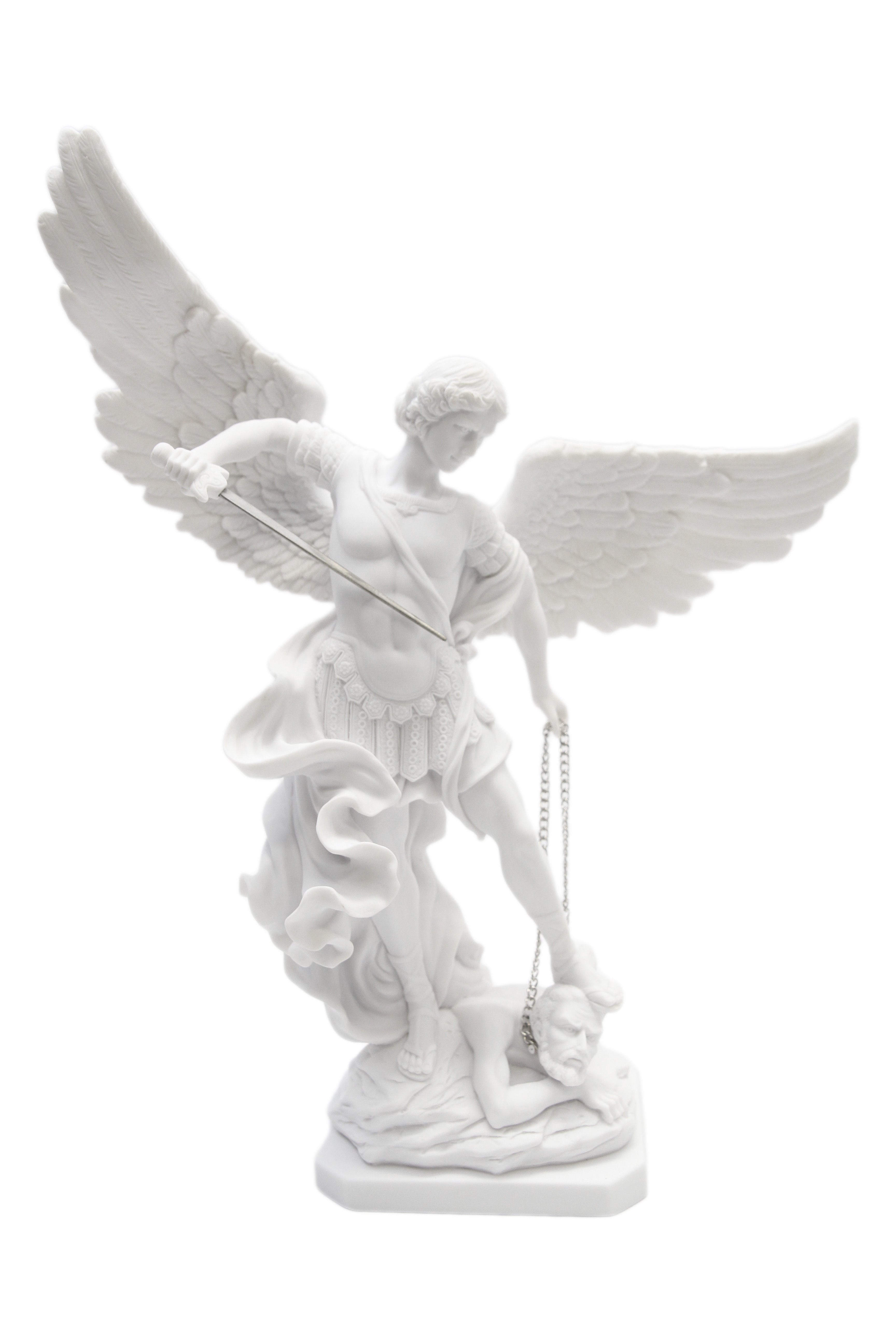 19.25 Inch Saint Michael Archangel Statue Catholic Angel Vittoria Collection Made in Italy Religious