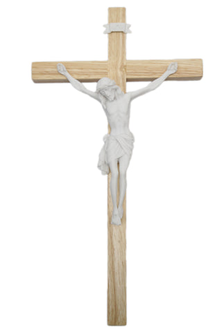 17 Inch Wall Hanging Crucifix Cross Jesus Statue Catholic Vittoria Made in Italy Wood