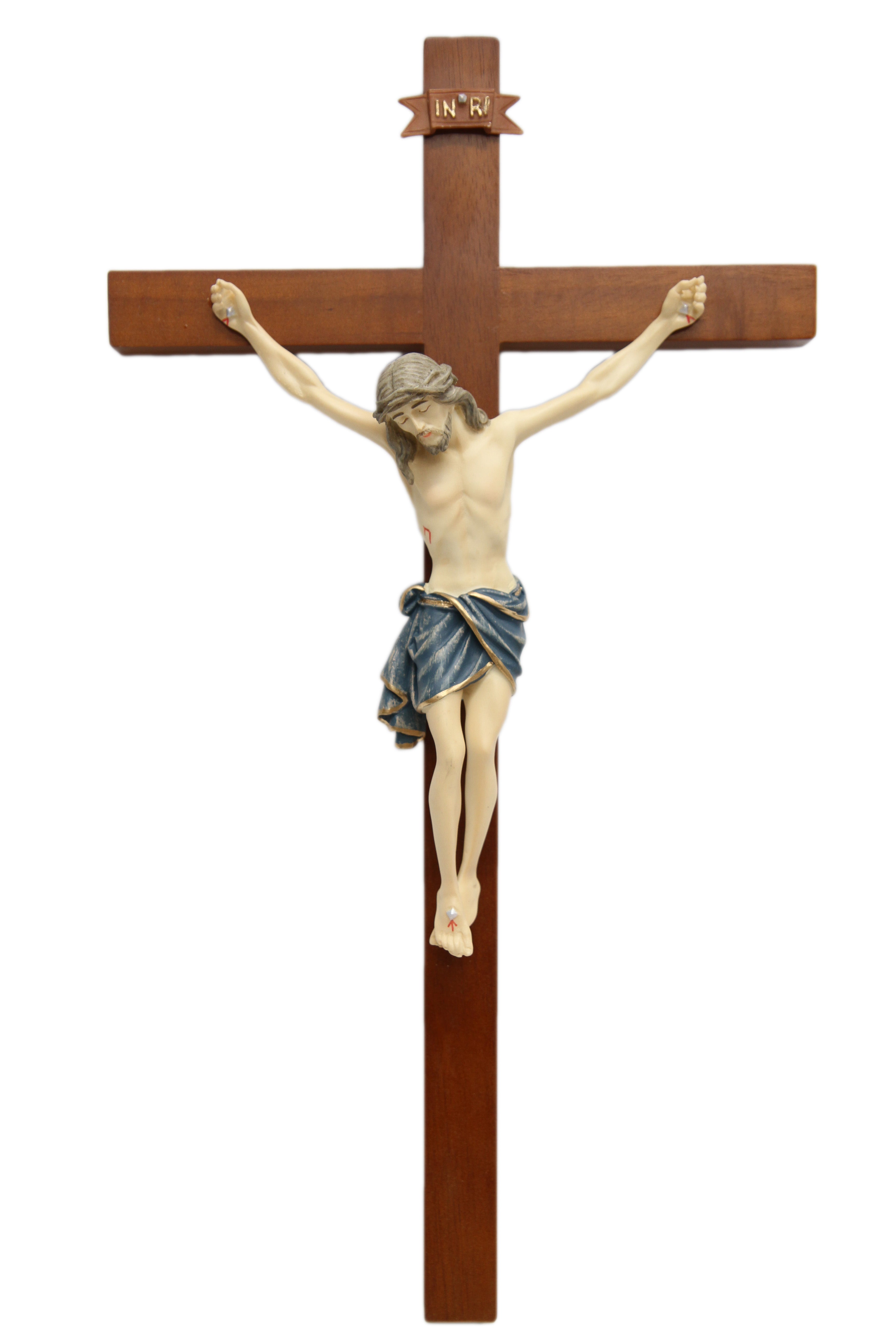 17" Wall Hanging Crucifix Cross Jesus Statue Catholic Vittoria Made in Italy Wood (Copy)