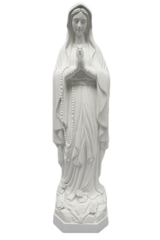 46 Inch Our Lady of Lourdes Virgin Mary Catholic Statue Sculpture Vittoria Collection Made in Italy