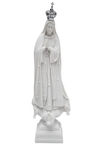 11.5 Inch Our Lady of Fatima Virgin Mary with Metal Crown Catholic Statue Vittoria Collection Made in Italy