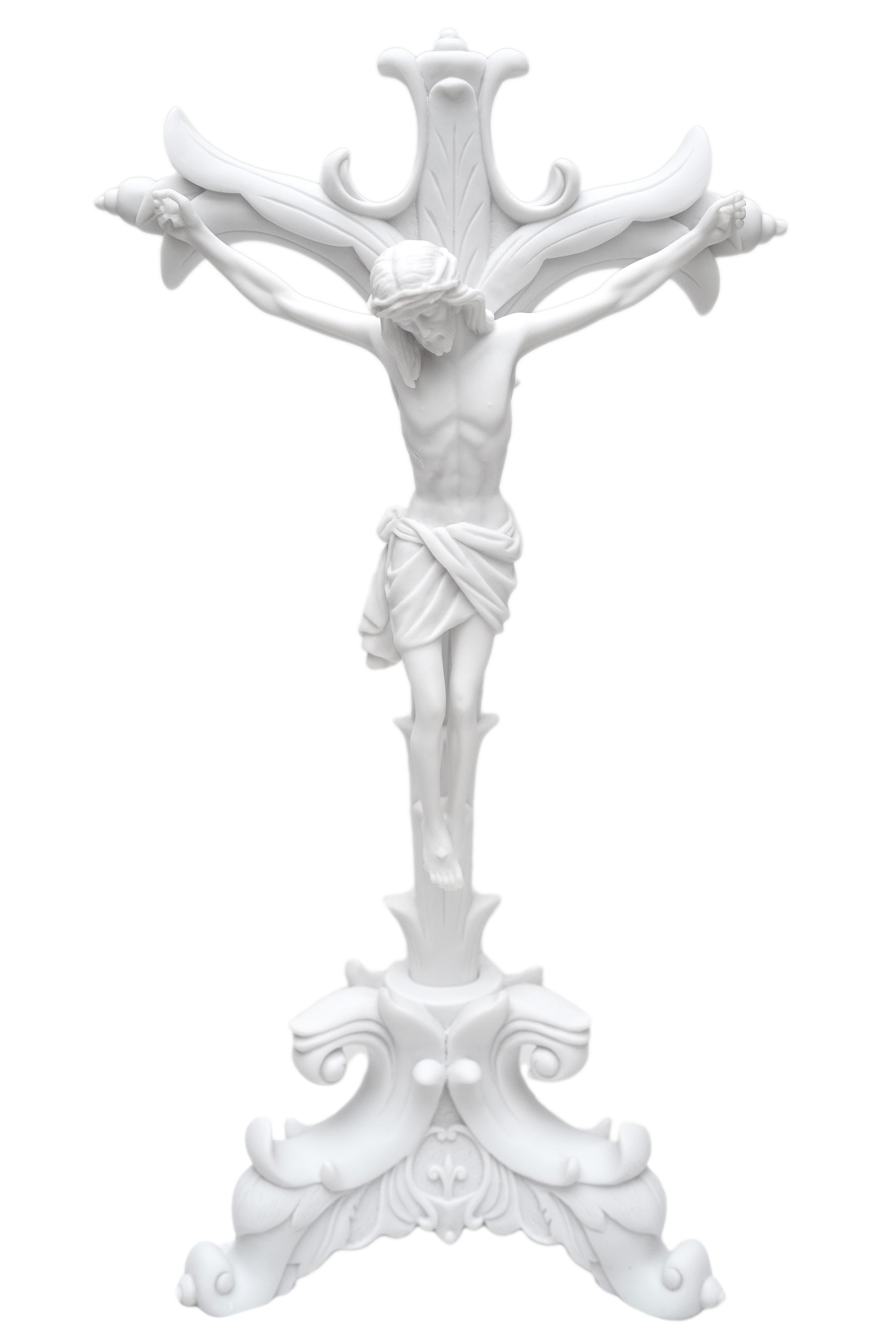 21.5" Crucifixion Crucifix of Jesus on the Cross with Base Statue Catholic Religiuos Vittoria Collection Made in Italy Home Decoration