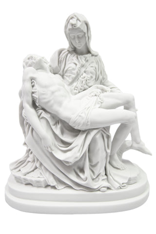 13 Inch Pieta Michelangelo White Catholic Statue Vittoria Collection Made in Italy