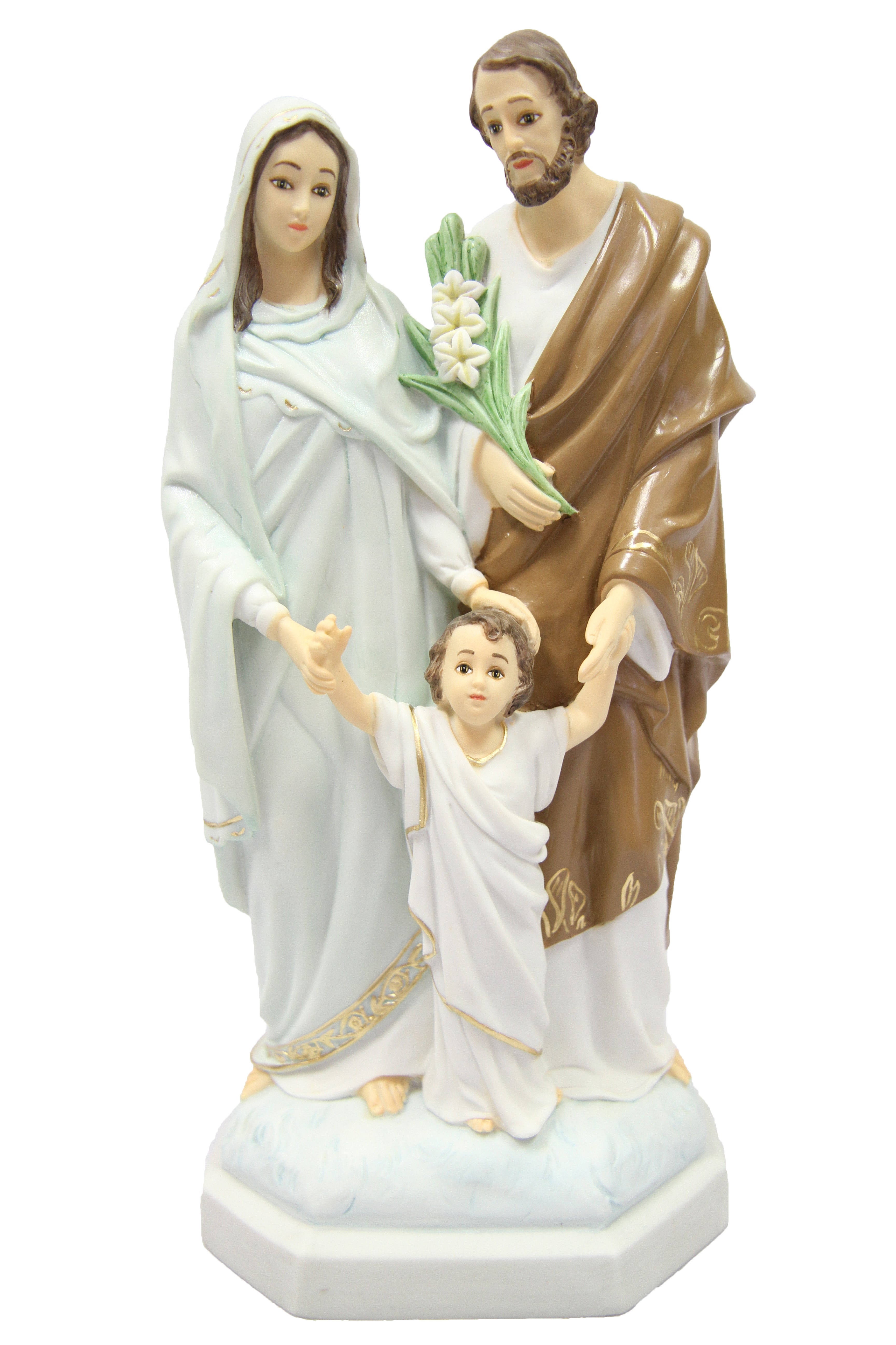 12 Inch Holy Family Statue Joseph Mary Jesus Catholic Religious Figurine Hand Paited