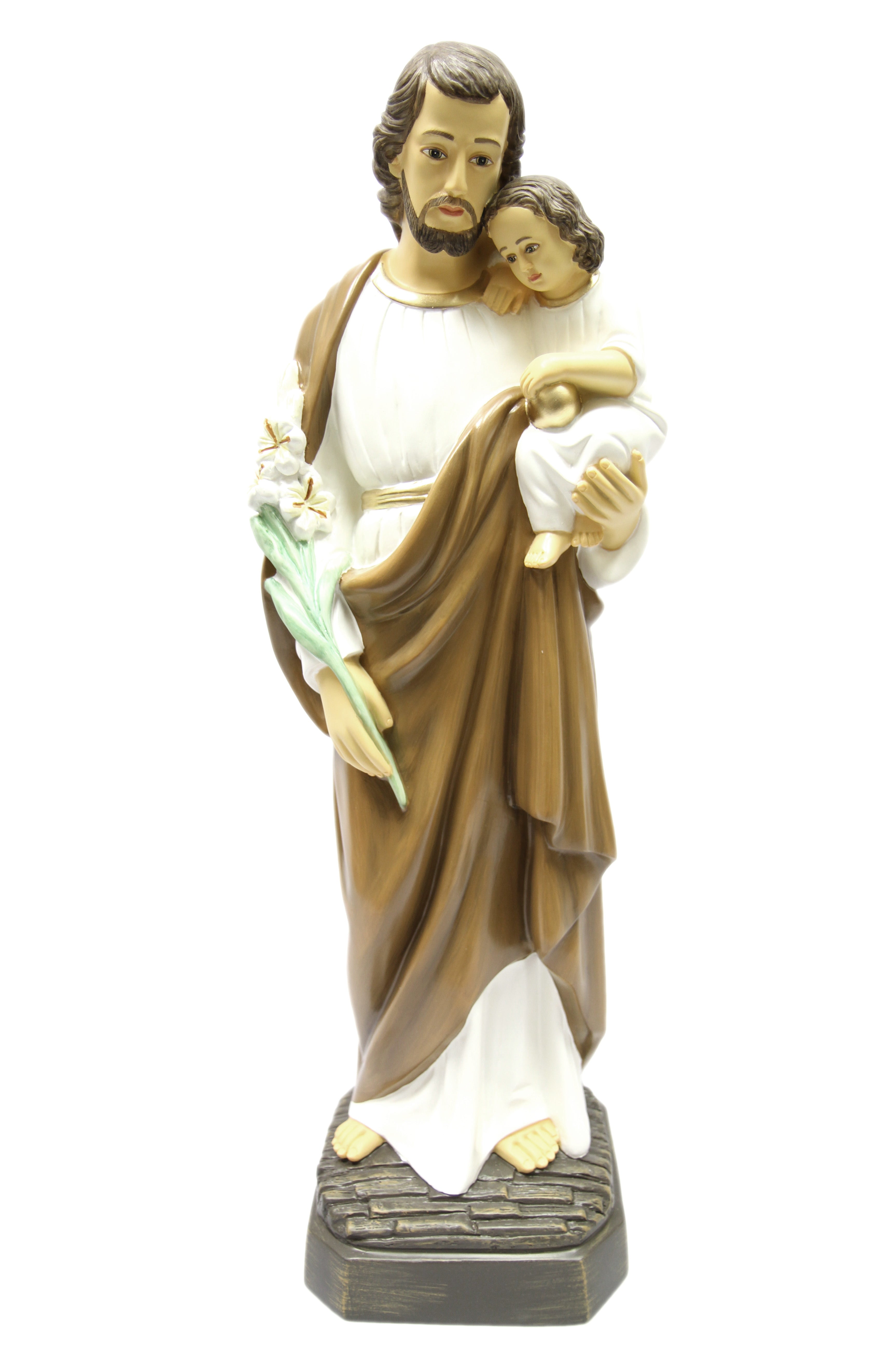 27 Inch Saint Joseph with Baby Jesus Catholic Religious Statue Vittoria Collection Made in Italy