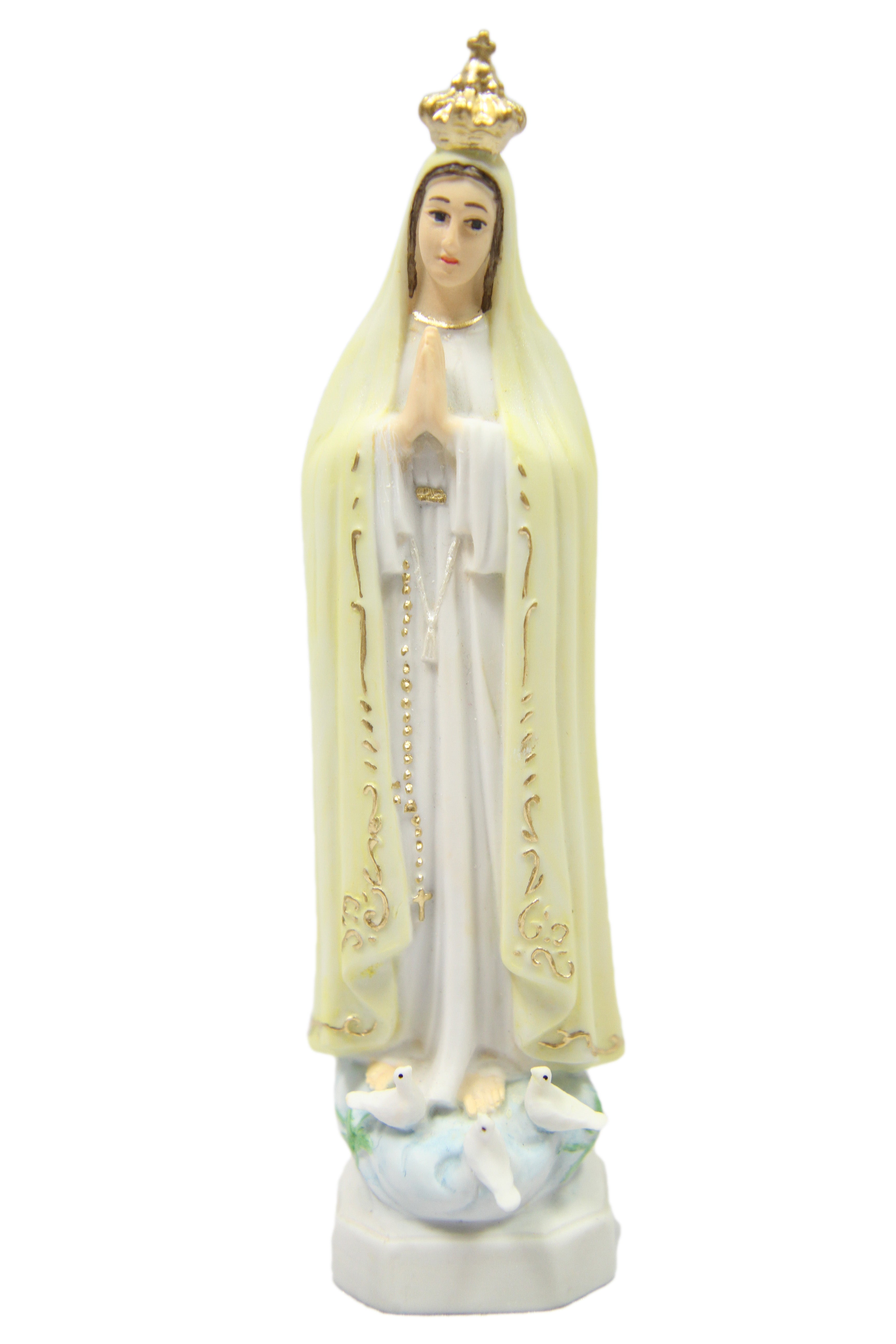 6.5 Inch Our Lady of Fatima Virgin Mary Mother Catholic Statue Vittoria Collection Made in Italy