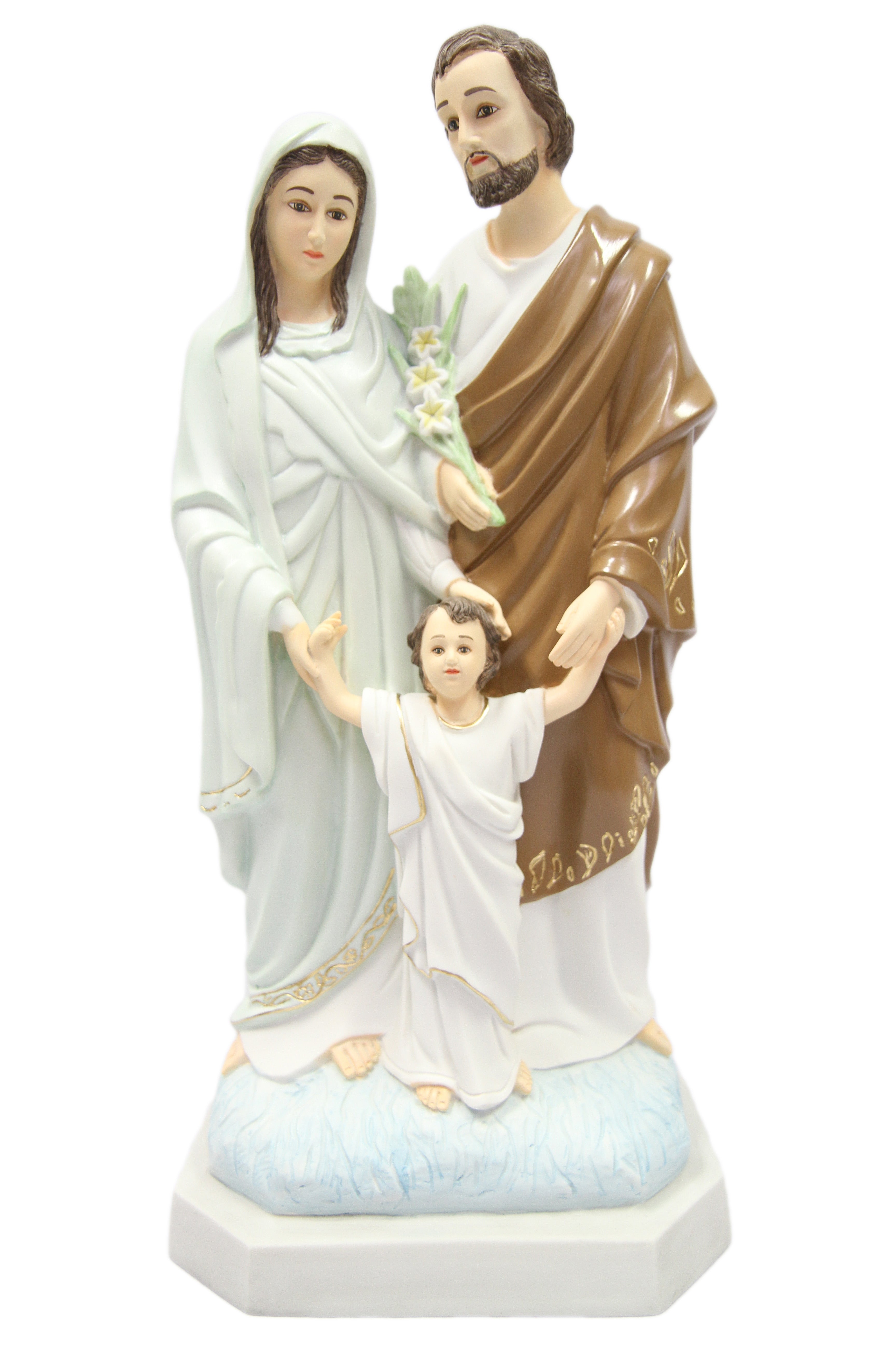20 Inch Holy Family Italian Catholic Statue of Joseph Mary Jesus Religious Figurine Made in Italy