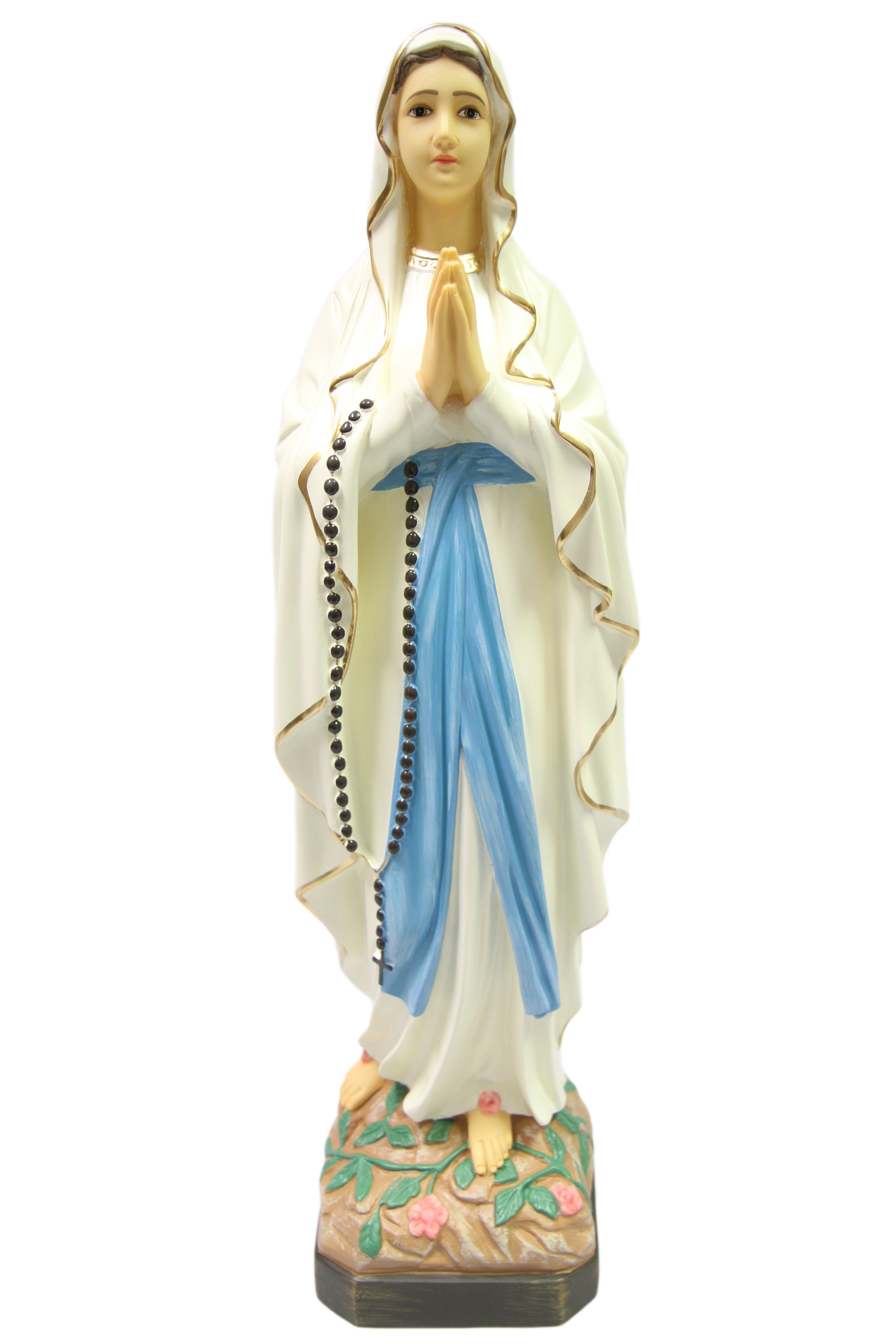 25 Inch Our Lady of Lourdes Virgin Mary Catholic Statue Religious Sculpture Made in Italy