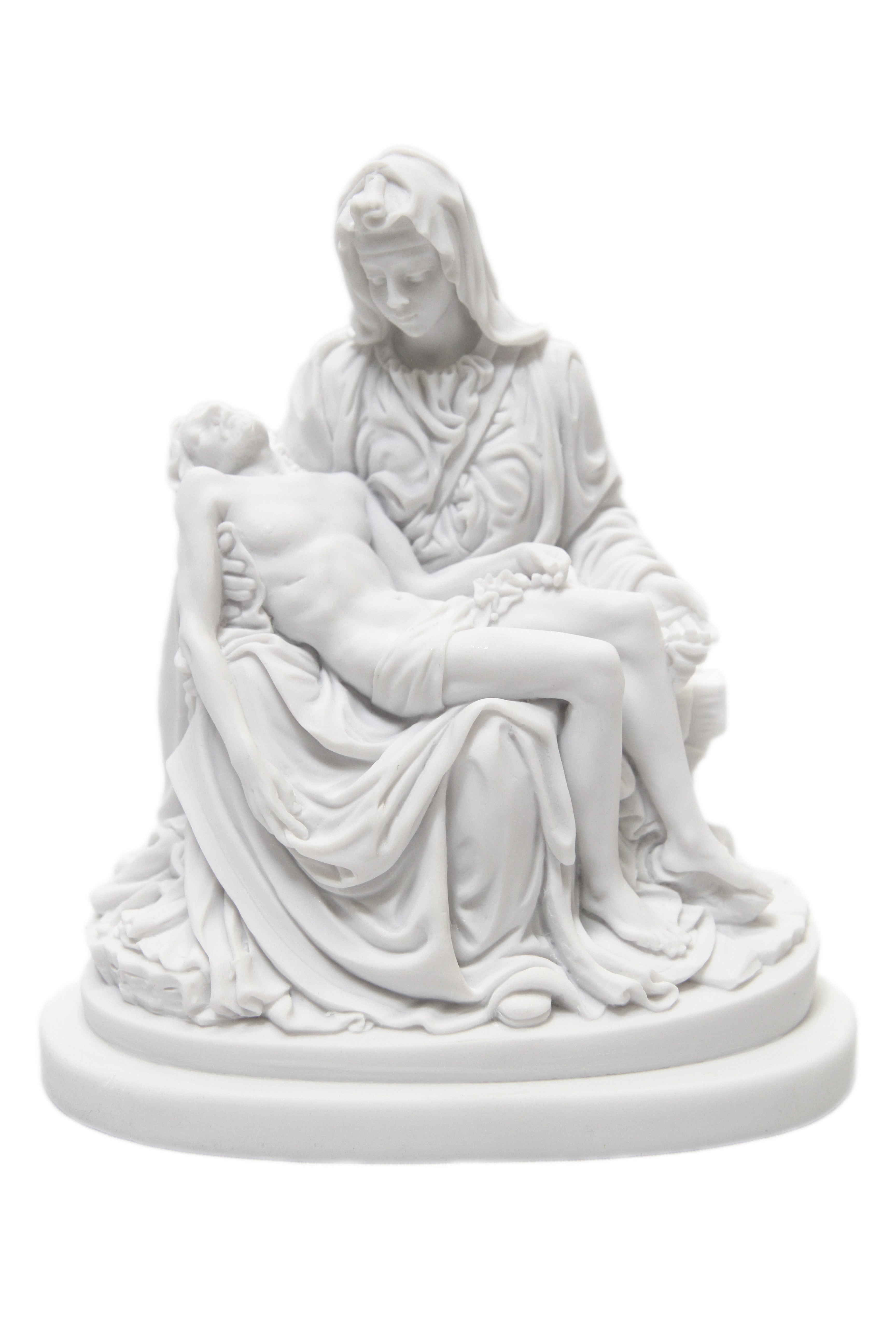6.5" Pieta by Michelangelo White Catholic Religious Statue Vittoria Collection Made in Italy