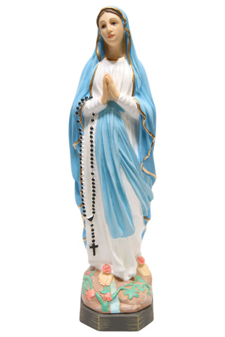 16 Inch Our Lady of Lourdes Virgin Mary Catholic Statue Vittoria Collection Made in Italy Hand Painted