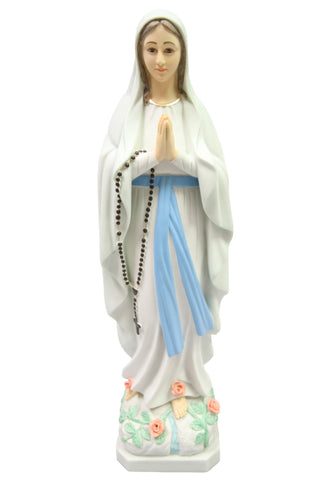 24 Inch Our Lady of Lourdes Virgin Mary Blessed Mother Catholic Statue Vittoria Collection Made in Italy