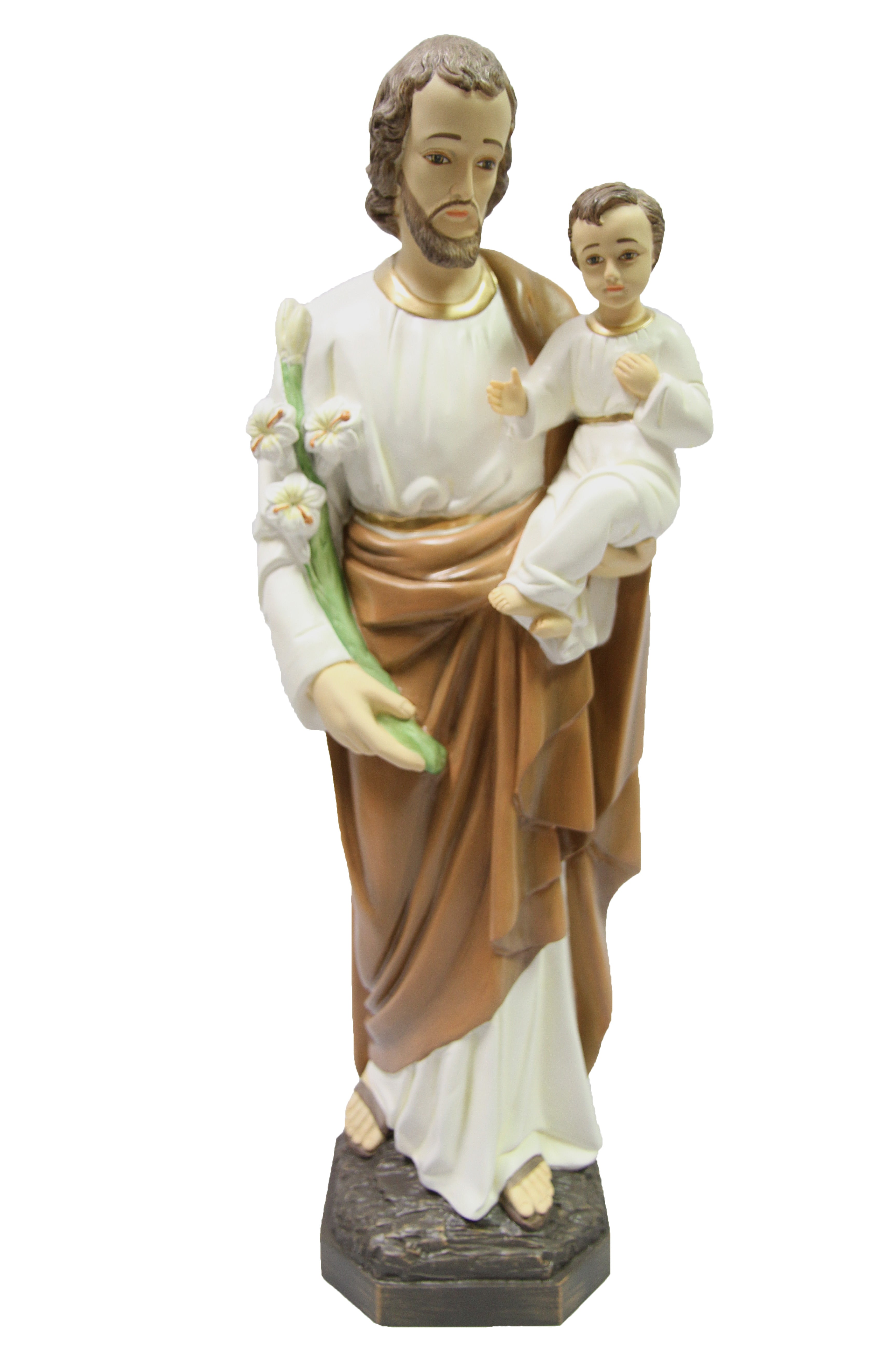 25.5 Inch Saint Joseph with Baby Jesus Catholic Religious Statue Vittoria Collection Made in Italy