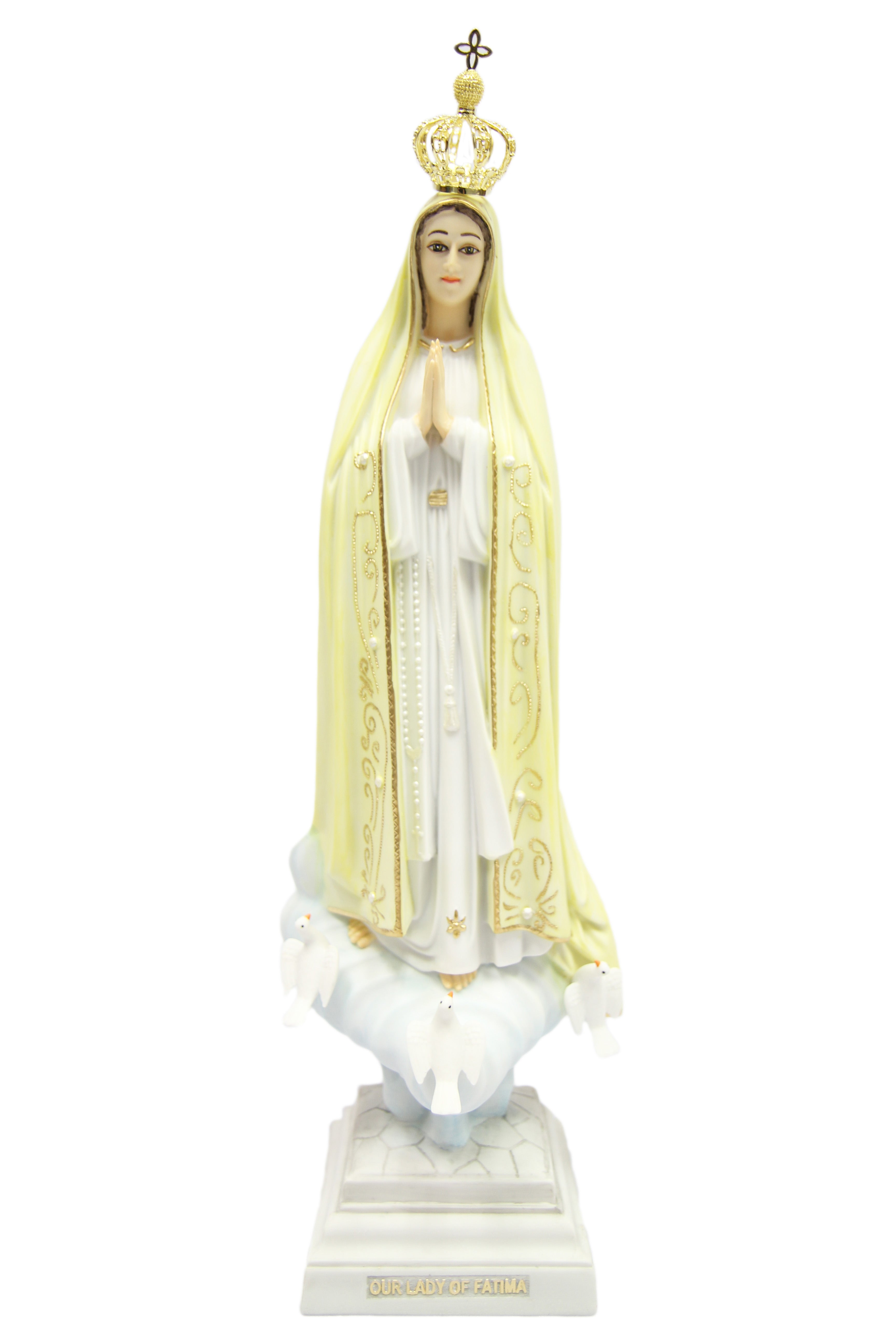 16.25 Inch Our Lady of Fatima Virgin Mary Catholic Statue Sculpture Religious Blessed Mother