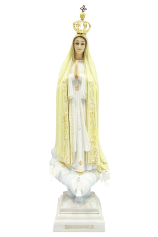 16.25 Inch Our Lady of Fatima Virgin Mary Catholic Statue Sculpture Religious Blessed Mother