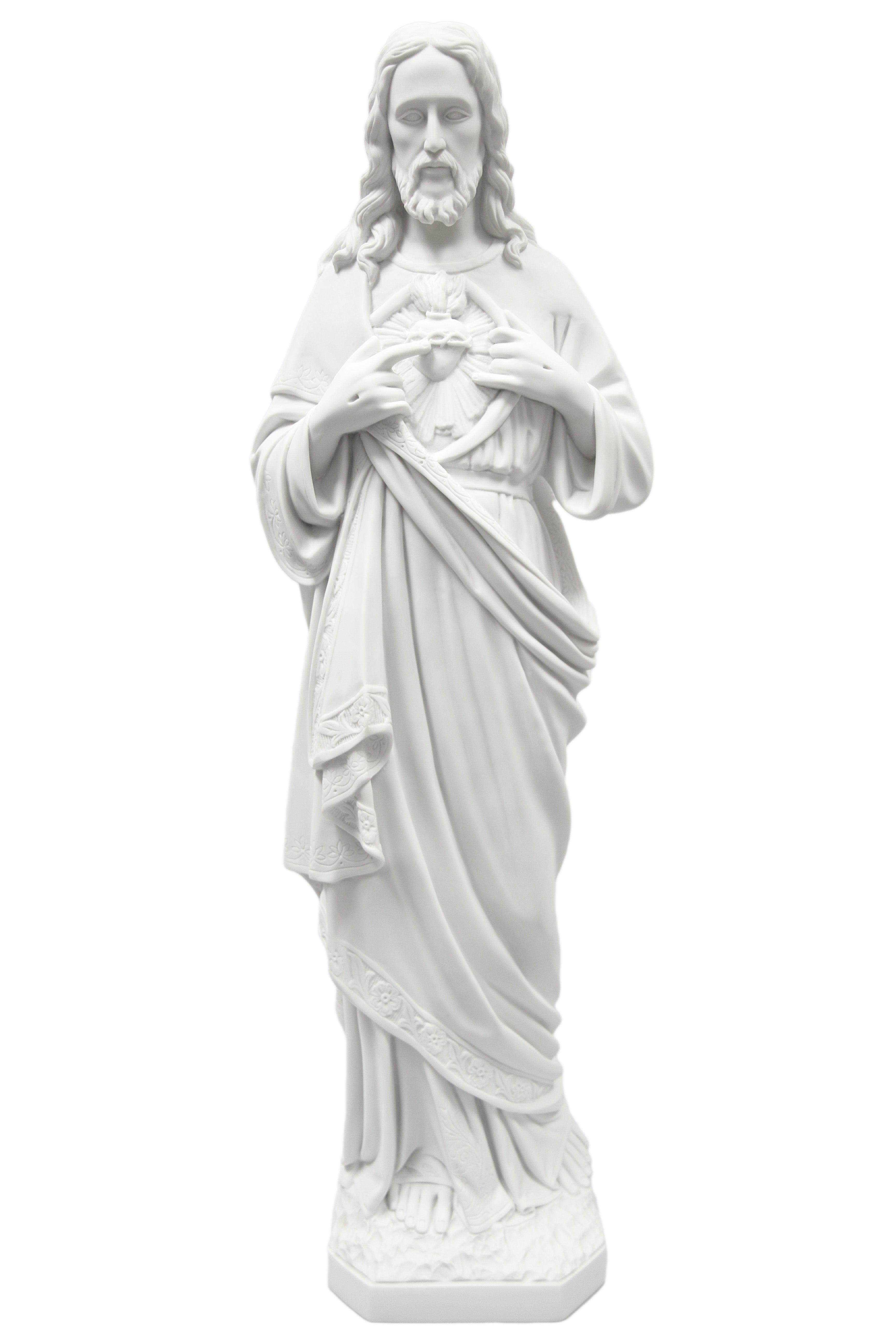 33 Inch Sacred Heart of Jesus Catholic Statue Religious Sculpture Vittoria Collection Made in Italy