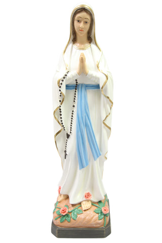 32 Inch Our Lady of Lourdes Virgin Mary Catholic Statue Sculpture Vittoria Collection Made in Italy