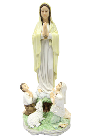 11.5 Inch Our Lady of Fatima with Shepherd Children Catholic Statue Vittoria Collection