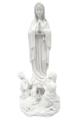 11.5 Inch Our Lady of Fatima with Shepherd Children Catholic Statue Vittoria Collection