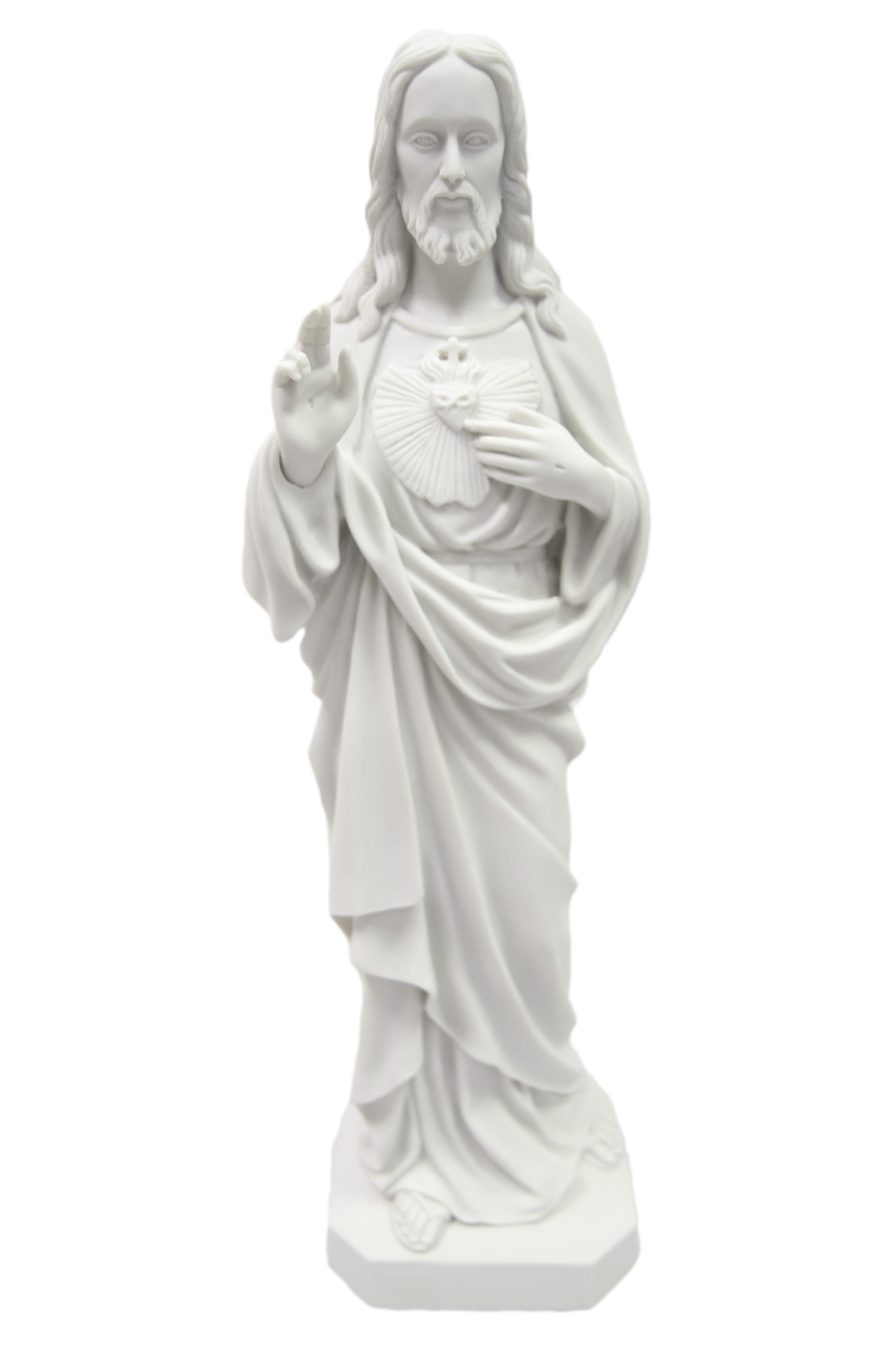 20 Inch Sacred Heart of Jesus Catholic Statue Sculpture Vittoria Collection Made in Italy