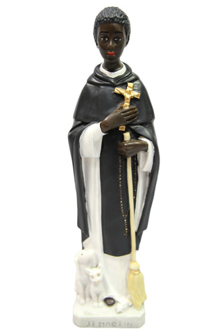 12.25 Inch Saint St Martin De Porres Statue Sculpture Vittoria Collection Made in Italy