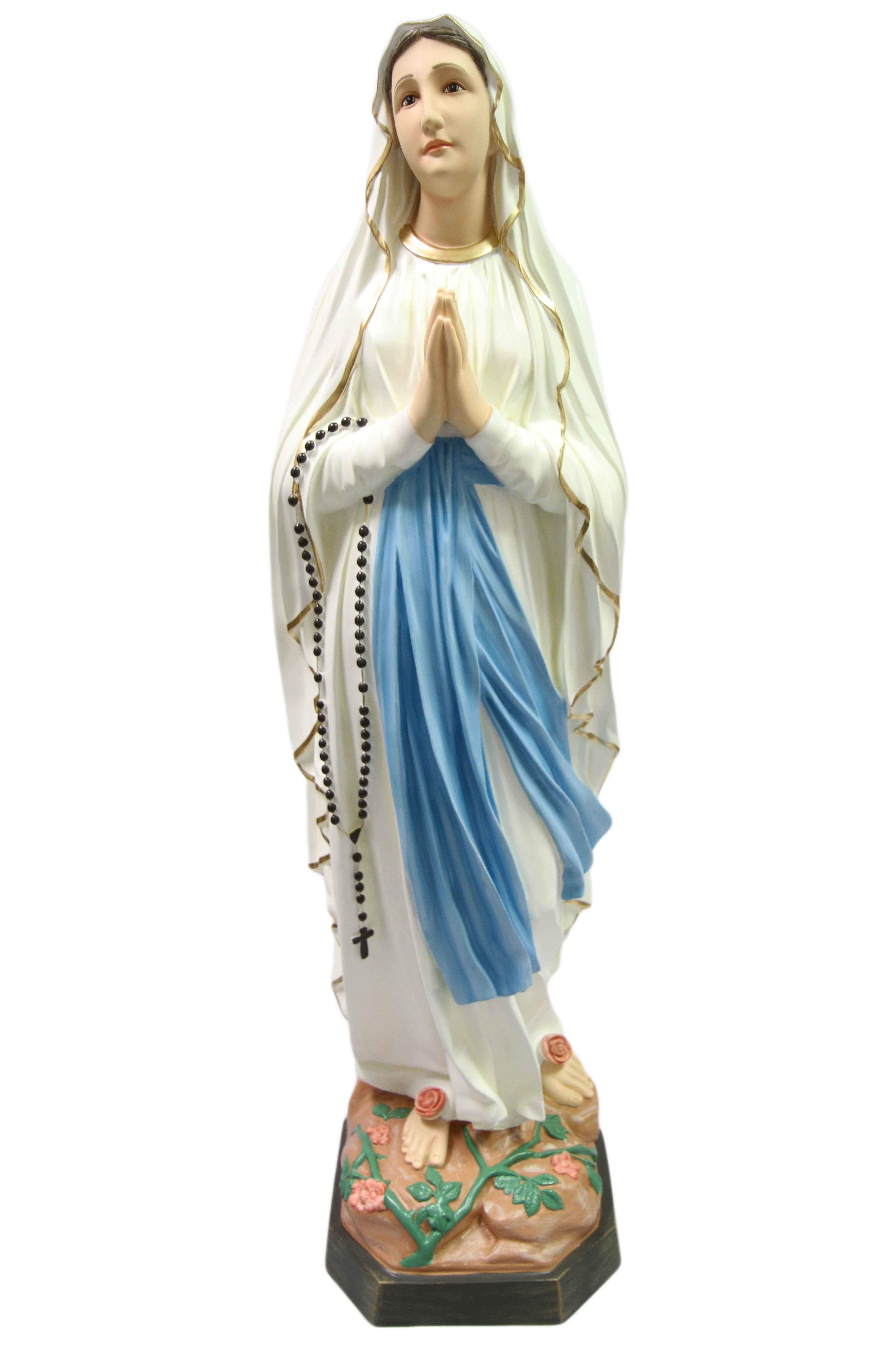 48 Inch Our Lady of Lourdes Virgin Mary Catholic Statue Sculpture Vittoria Collection Made in Italy