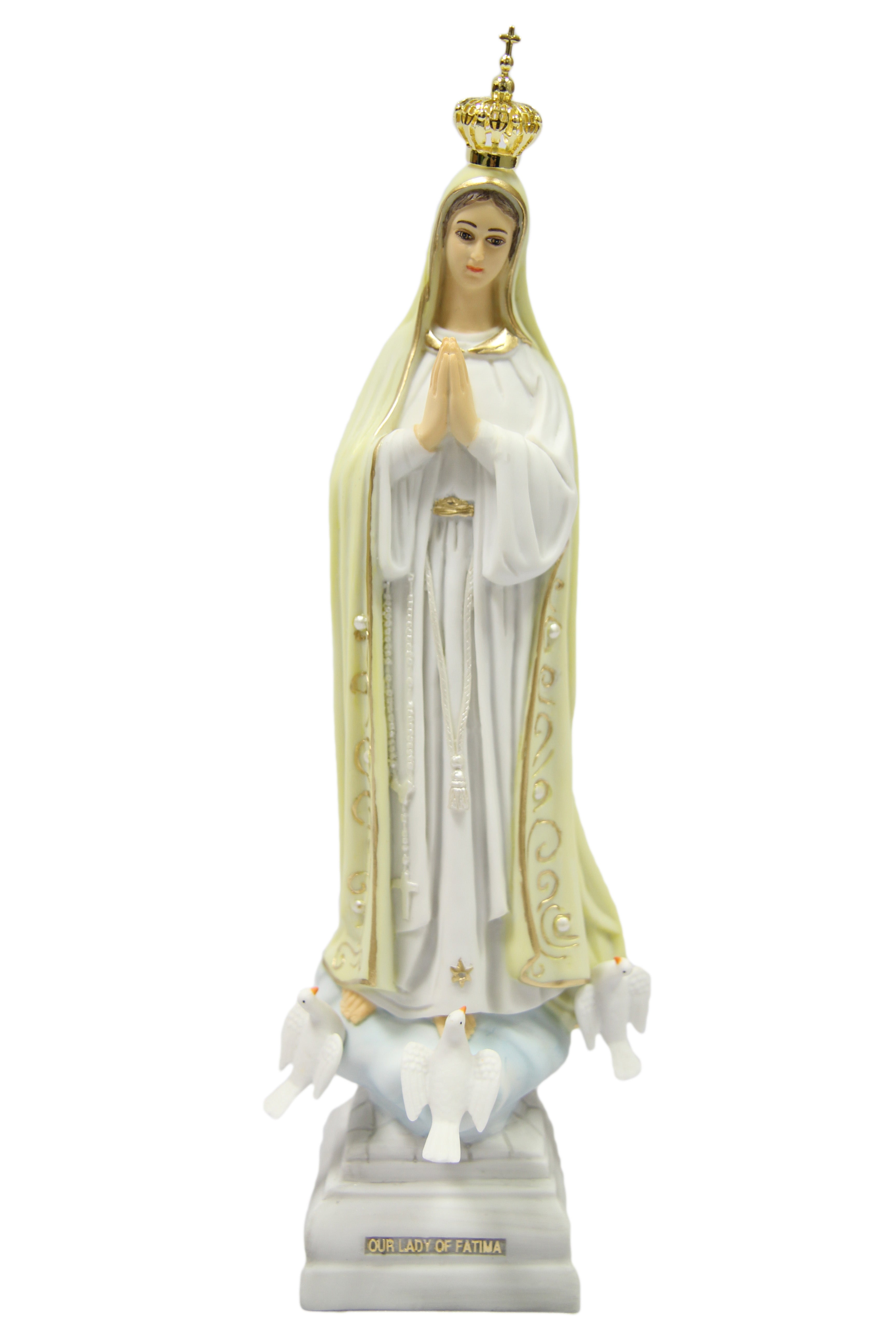 13 Inch Our Lady of Fatima Virgin Mary Catholic Statue Vittoria Collection Made in Italy