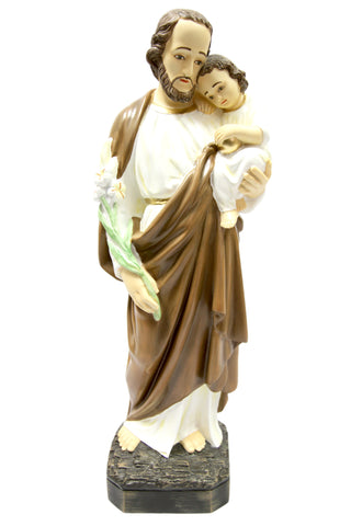 23.5" Saint Joseph with Baby Jesus Catholic Religious Statue Vittoria Collection Made in Italy