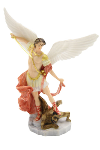 7.5 Inch Saint St Michael Archangel Statue Sculpture Vittoria Collection Made in Italy Hand Painted
