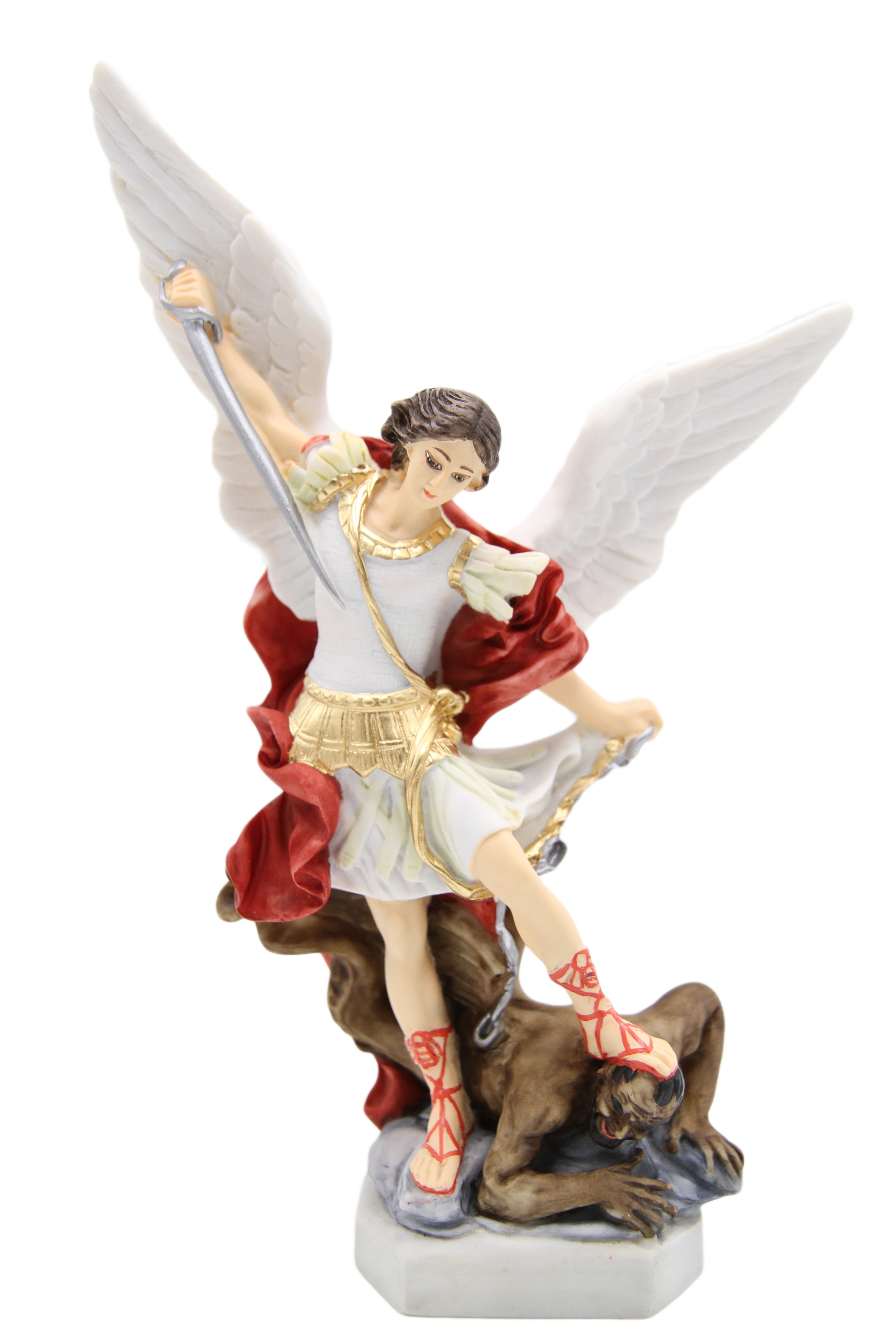11 Inch Saint St. Michael Archangel Catholic Statue Made in Italy