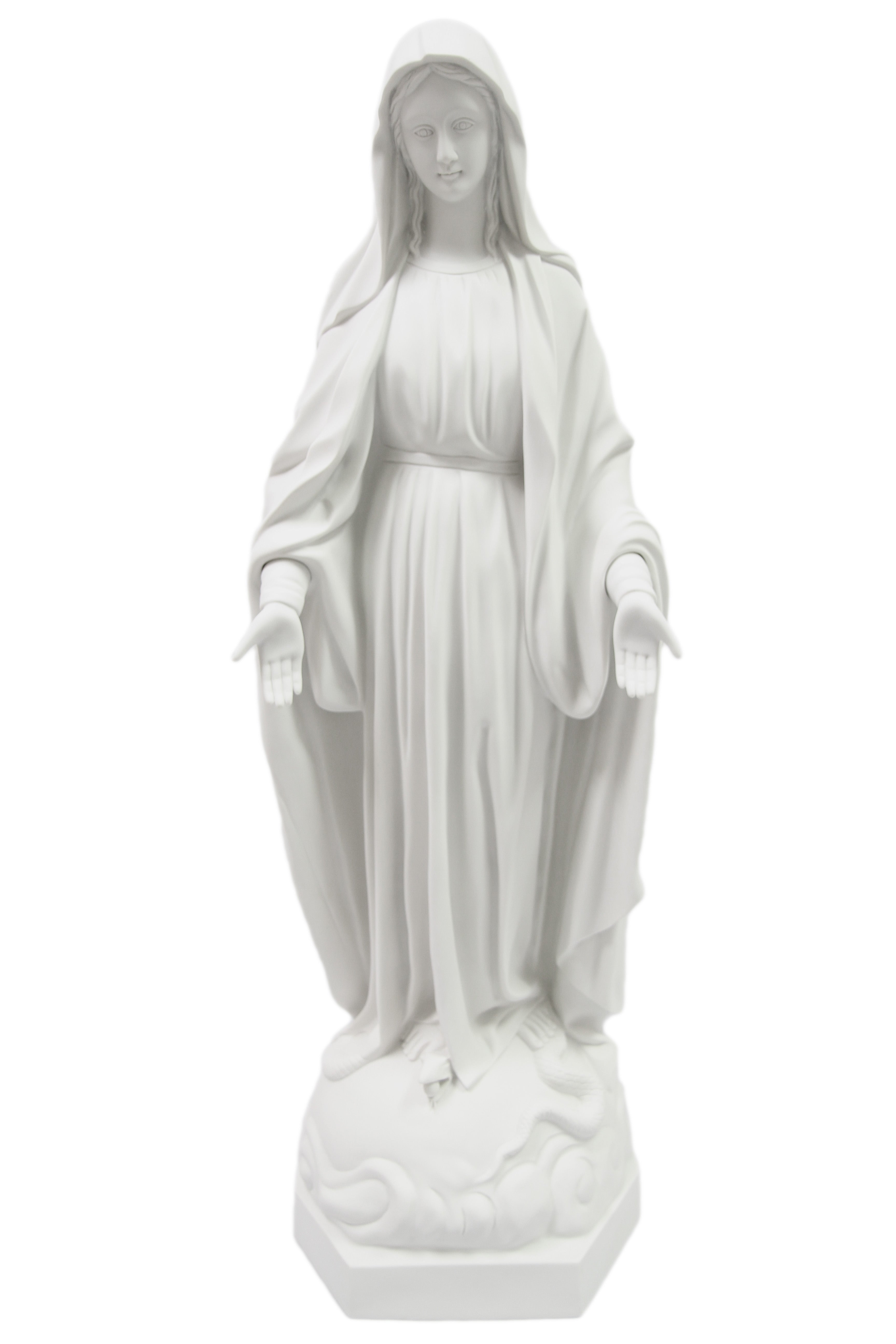 39 Inch Our Lady of Grace Virgin Mary Catholic Statue Vittoria Collection Made in Italy Indoor Outdoor Garden