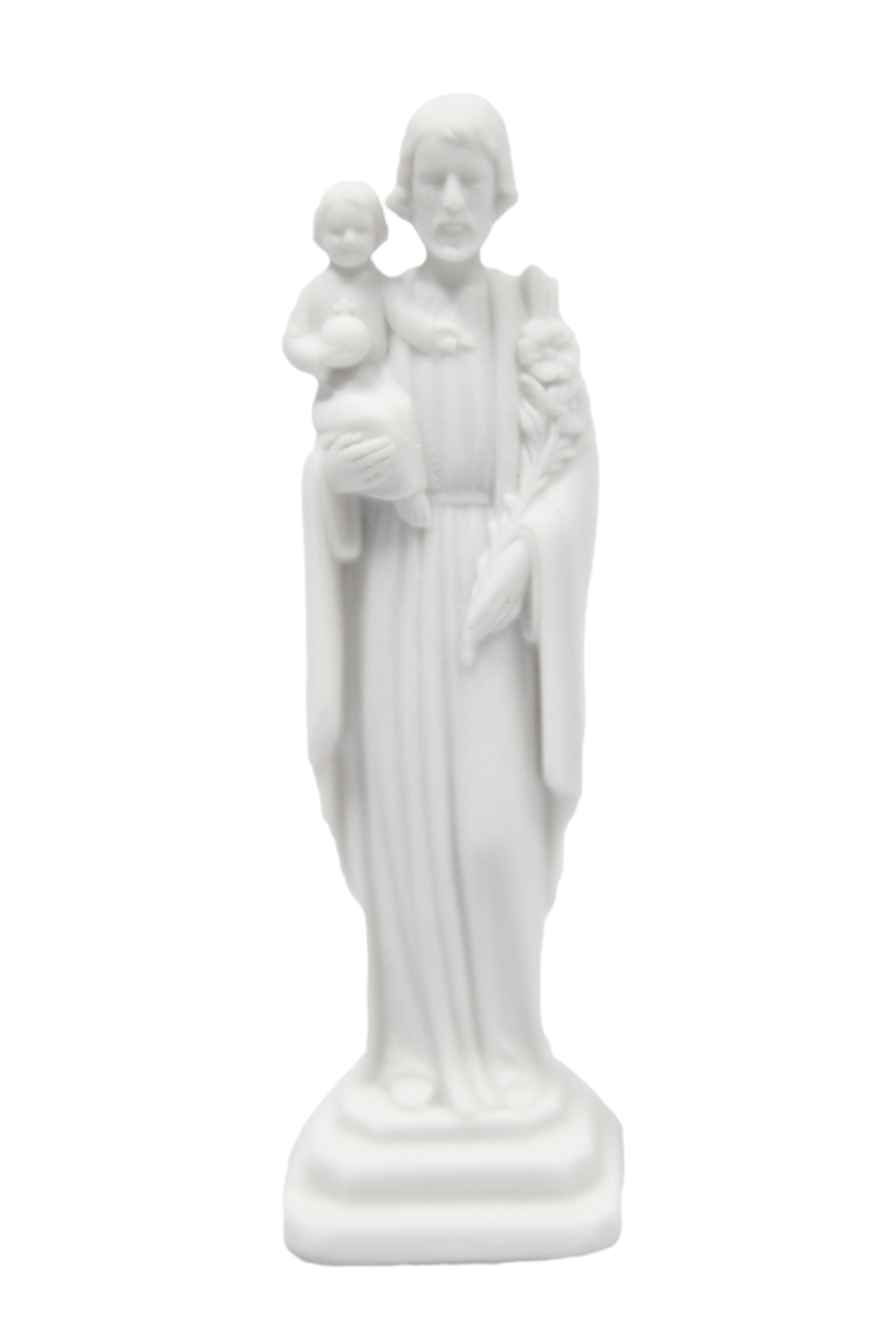4.25" Saint Joseph with Baby Jesus Catholic Statue Vittoria Collection Made in Italy