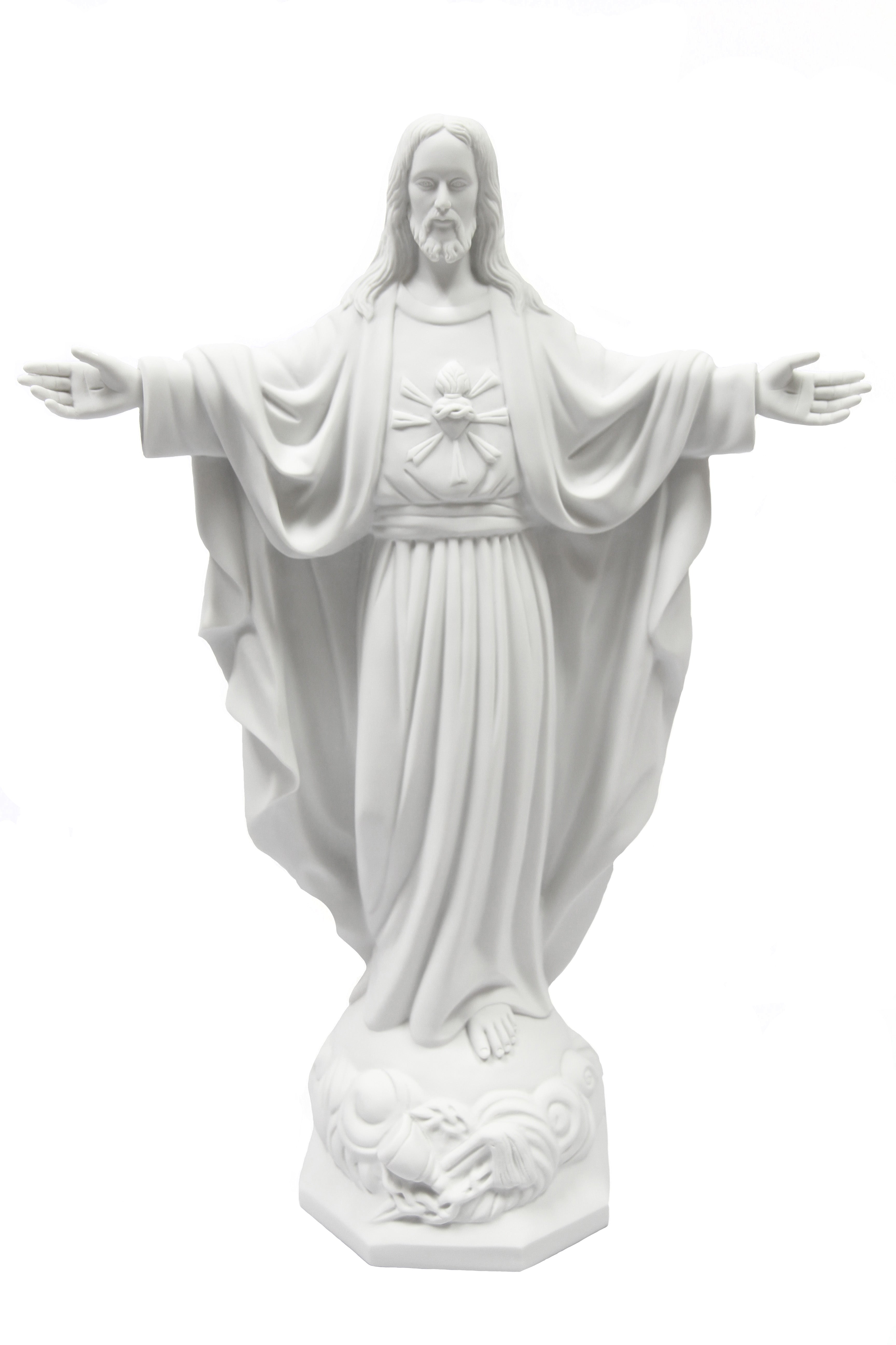 24 Inch Blessing Jesus Christ Catholic White Statue Figurine Vittoria Collection Made in Italy
