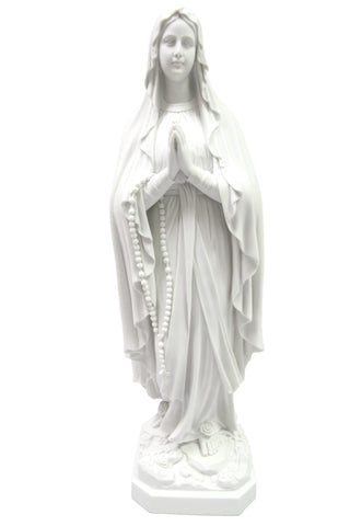 32 Inch Our Lady of Lourdes Virgin Mary Catholic Religious Statue Sculpture Vittoria Collection Made in Italy Indoor Outdoor