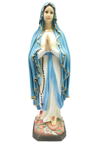 32 Inch Our Lady of Lourdes Virgin Mary Catholic Statue Sculpture Vittoria Collection Made in Italy Indoor Outdoor